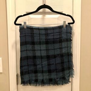 Blue and Green Blanket Scarf